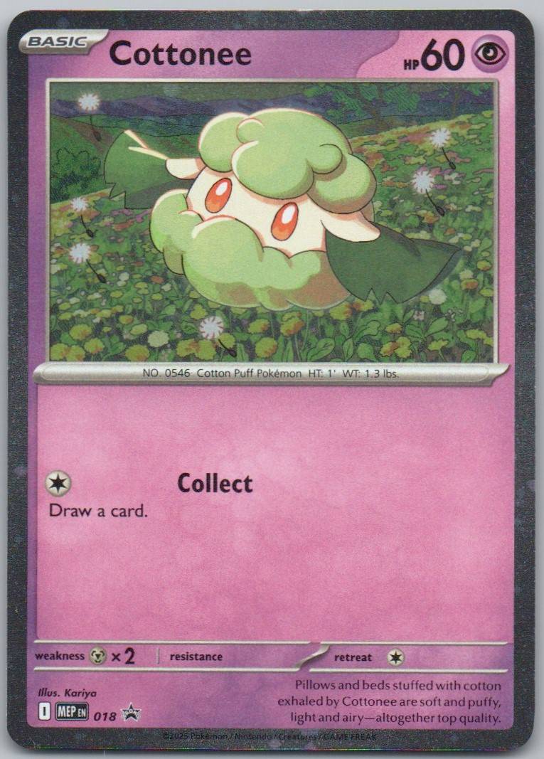 Cottonee 018 Cosmos Psychic Card - Mega Evolution Promo