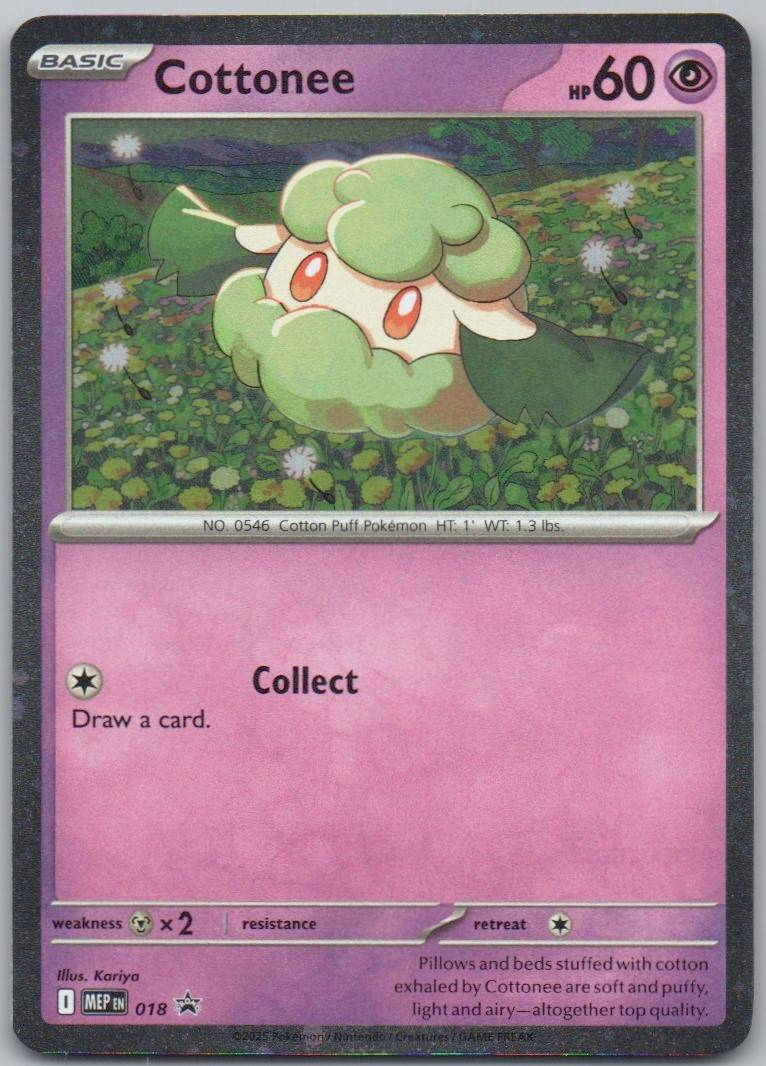 Cottonee 018 Cosmos Psychic Card - Mega Evolution Promo