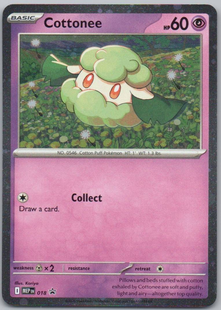 Cottonee 018 Cosmos Psychic Card - Mega Evolution Promo
