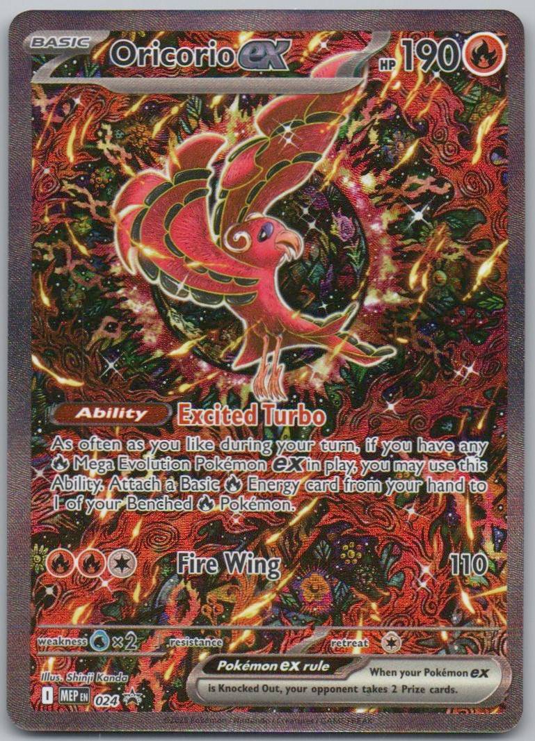 Oricorio EX 024 Holo Fire Card - Mega Evolution Promo