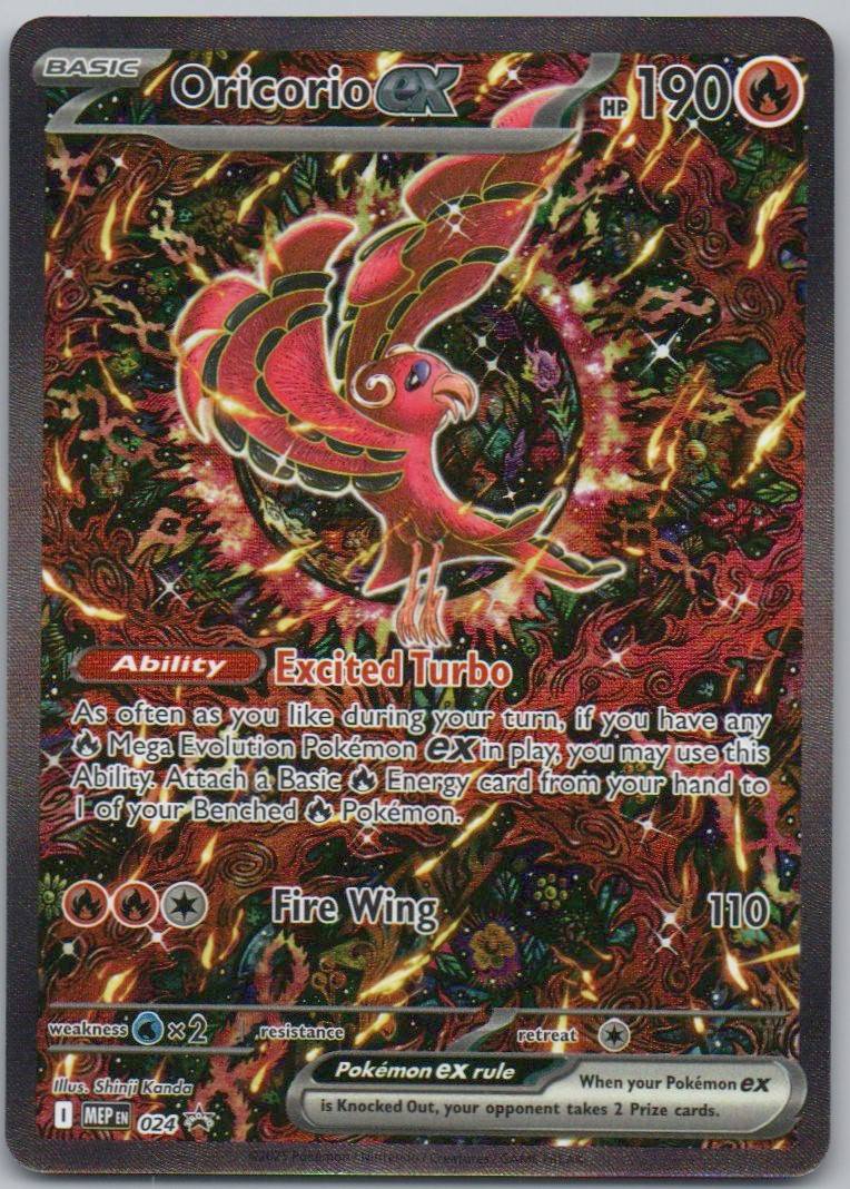Oricorio EX 024 Holo Fire Card - Mega Evolution Promo