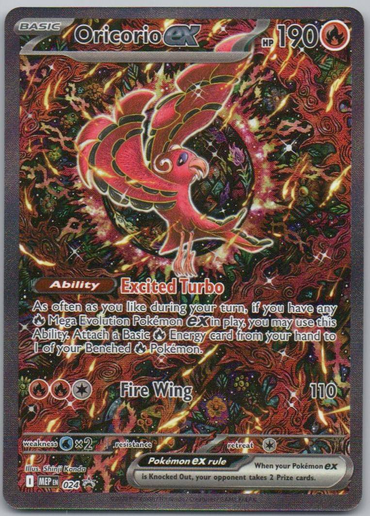Oricorio EX 024 Holo Fire Card - Mega Evolution Promo