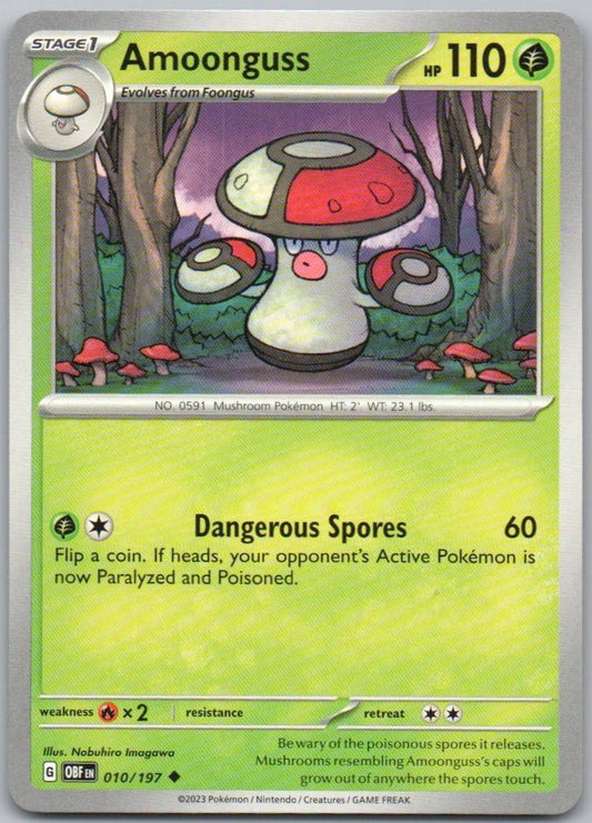 Amoonguss 010 Normal Grass Card - Obsidian Flames