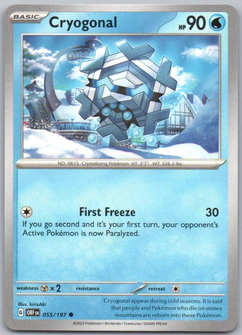 Cryogonal 055 Normal Water Card - Obsidian Flames