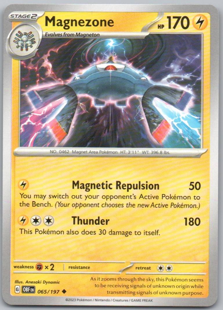 Magnezone 065 Normal Lightning Card - Obsidian Flames
