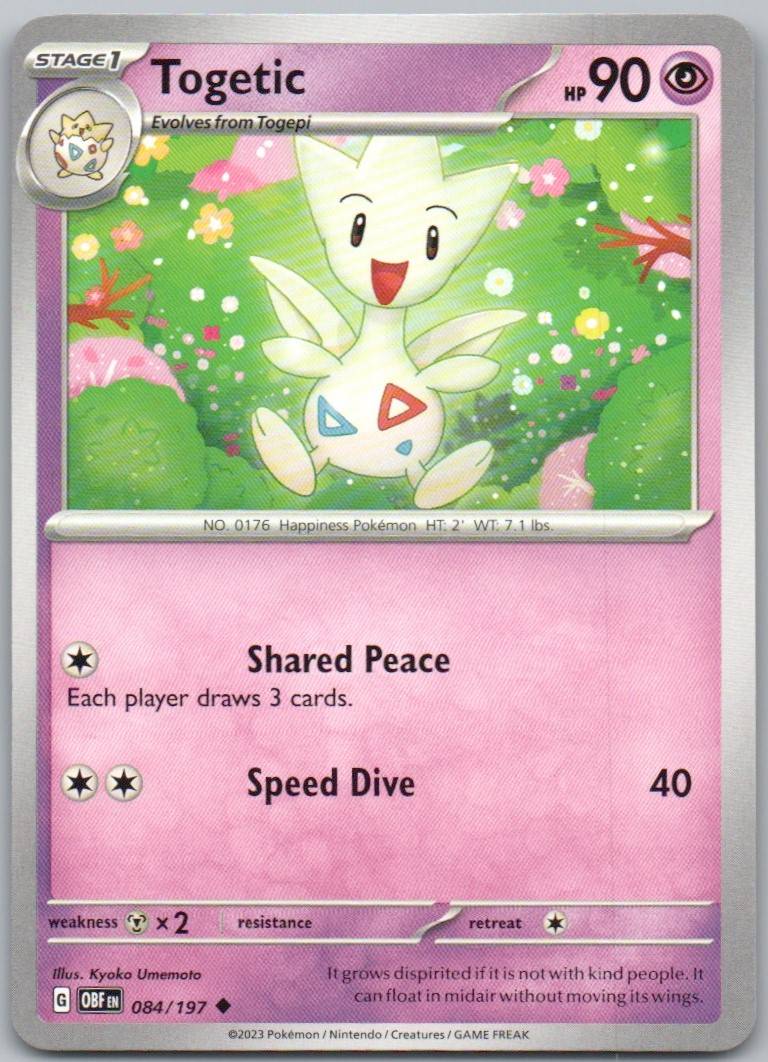 Togetic 084 Normal Psychic Card - Obsidian Flames