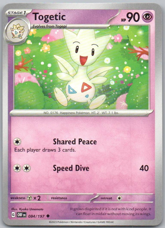 Togetic 084 Normal Psychic Card - Obsidian Flames
