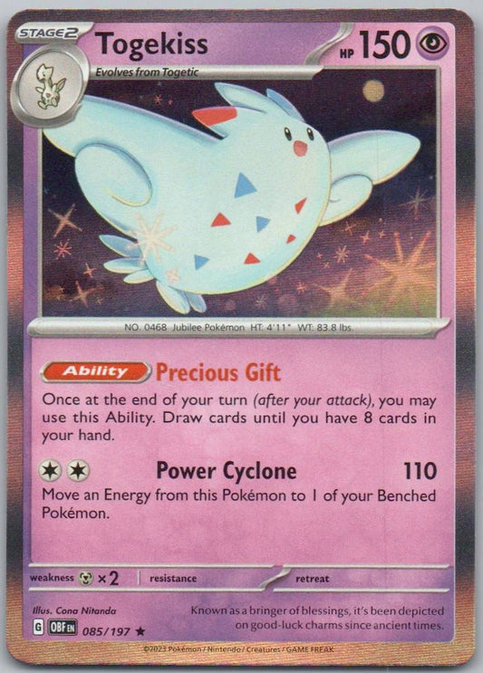 Togekiss 085 Holo Psychic Card - Obsidian Flames