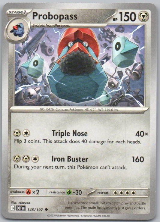 Probopass 146 Normal Steel Card - Obsidian Flames