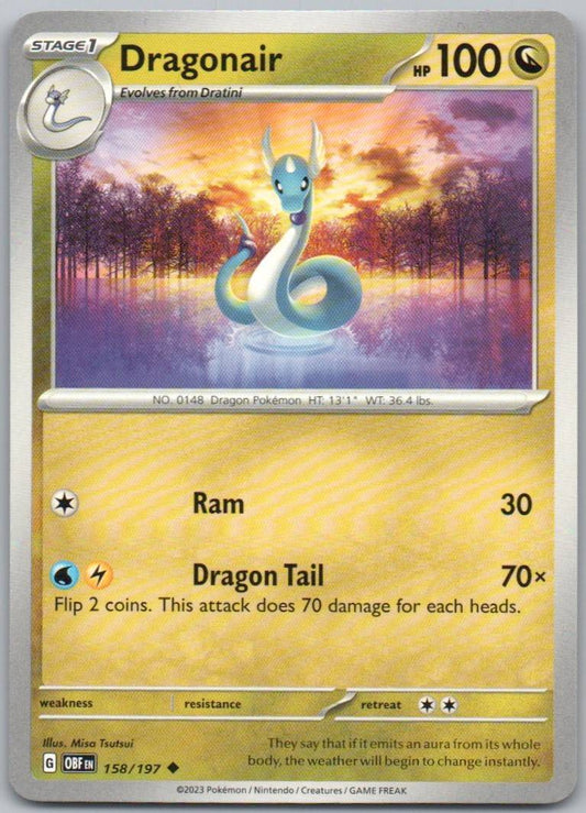 Dragonair 158 Normal Dragon Card - Obsidian Flames