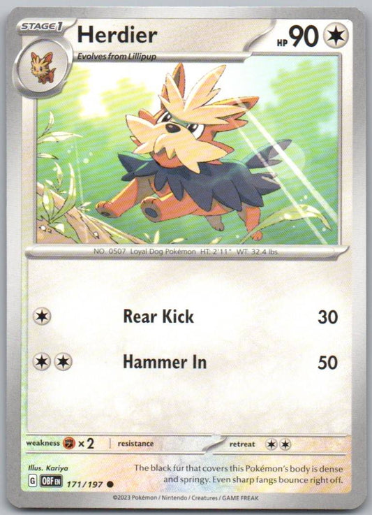 Herdier 171 Normal Colorless Card - Obsidian Flames