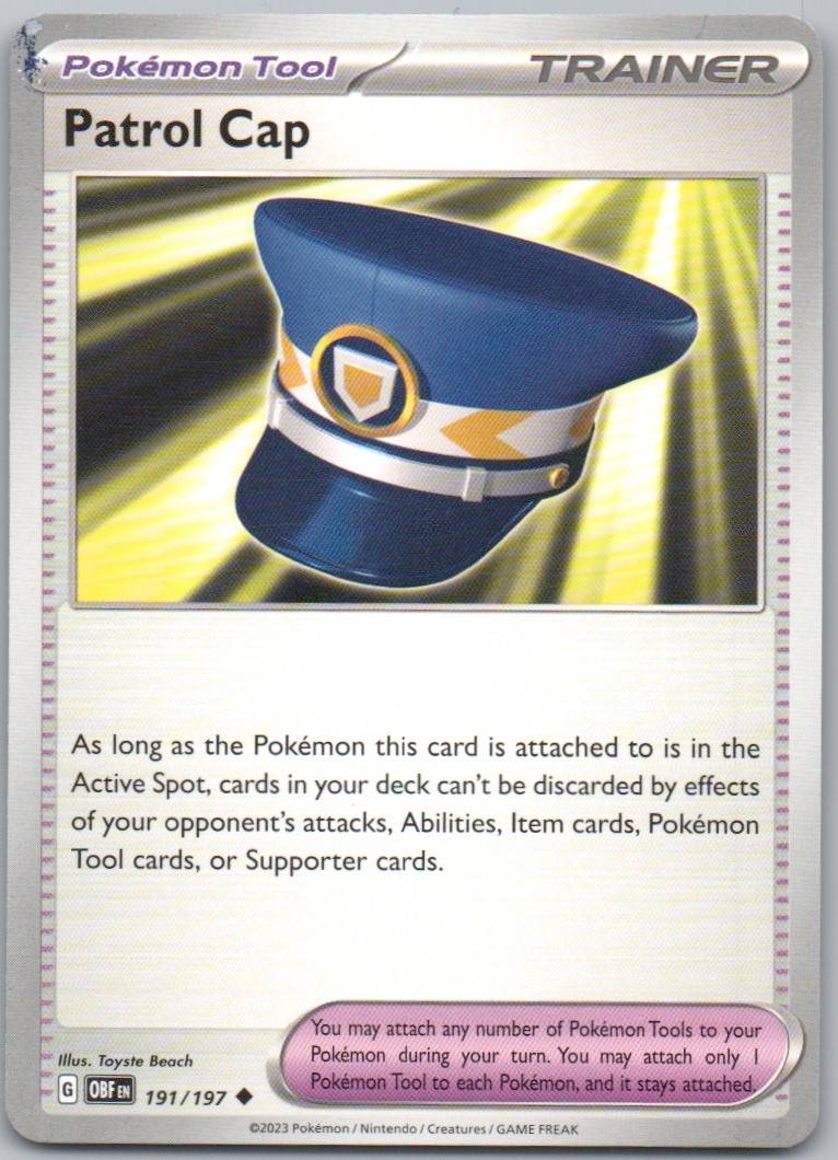 Patrol Cap 191 Normal Trainer Card - Obsidian Flames