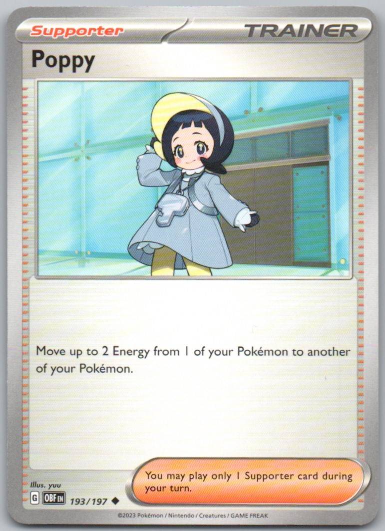 Poppy 193 Normal Trainer Card - Obsidian Flames