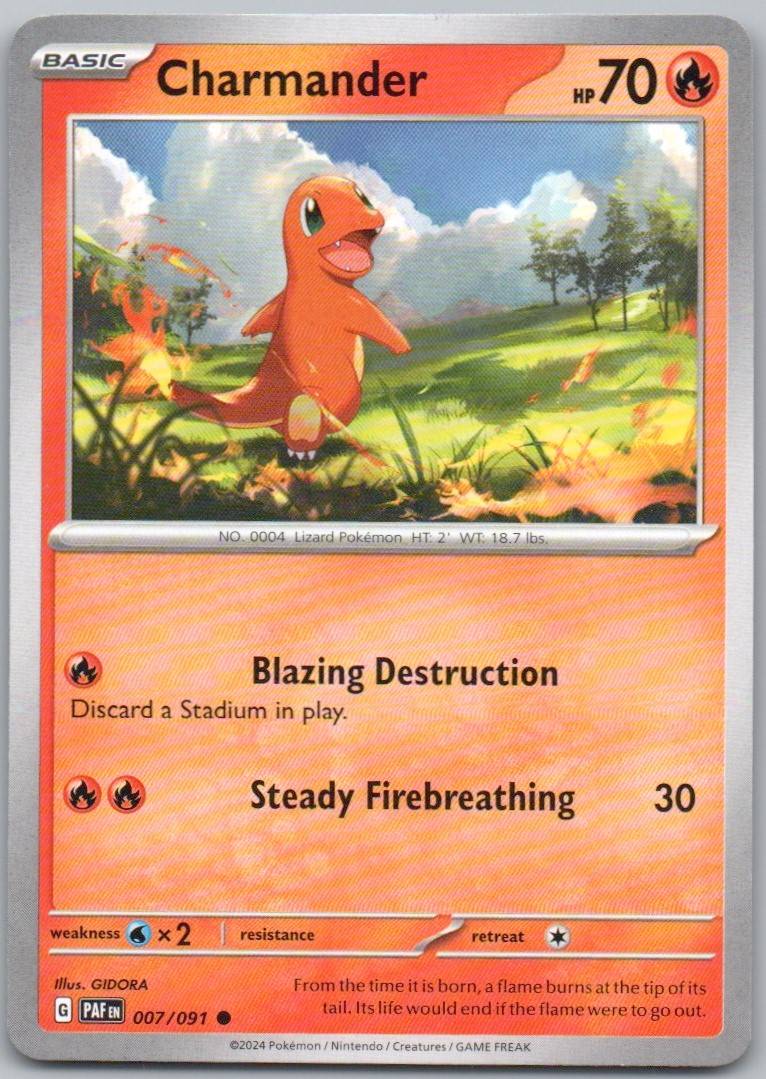 Charmander 007 Normal Fire Card - Paldean Fates