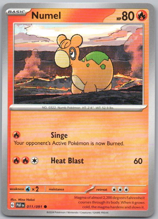 Numel 011 Normal Fire Card - Paldean Fates