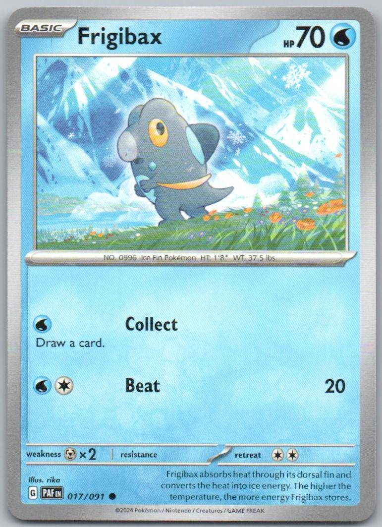 Frigibax 017 Normal Water Card - Paldean Fates