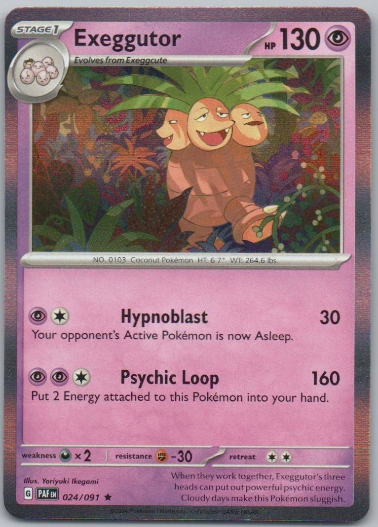 Exeggutor 024 Holo Psychic Card - Paldean Fates