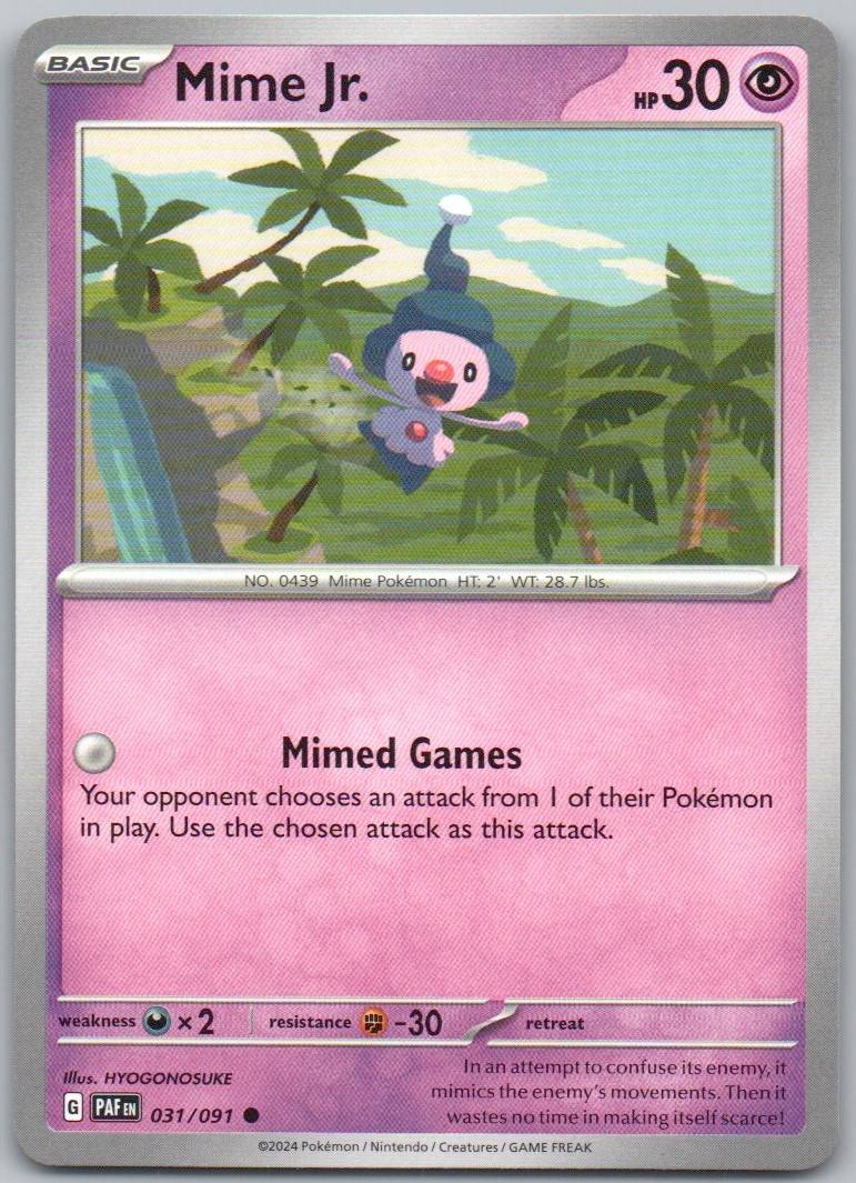 Mime Jr. 031 Normal Psychic Card - Paldean Fates