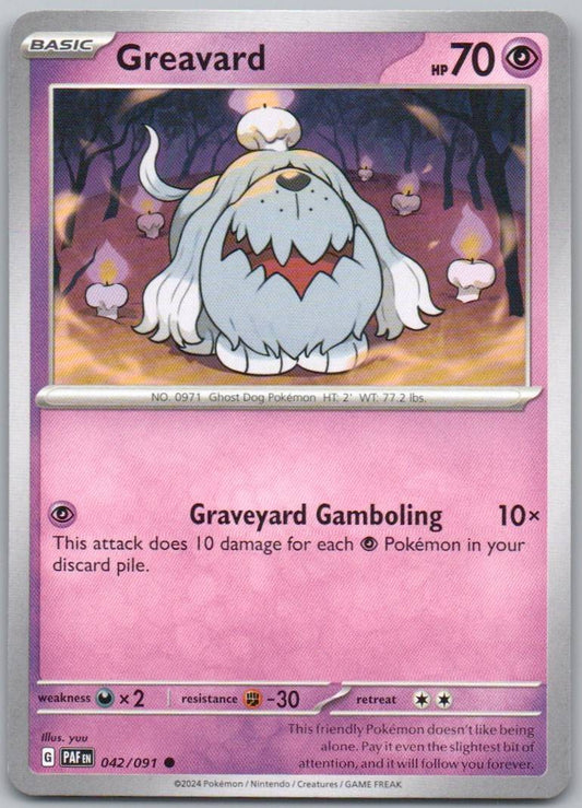 Greavard 042 Normal Psychic Card - Paldean Fates