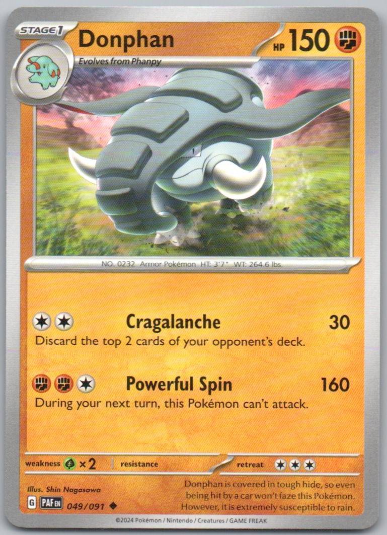 Donphan 049 Normal Fighting Card - Paldean Fates