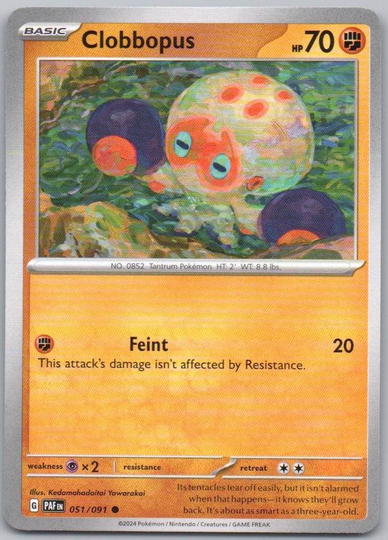 Clobbopus 051 Normal Fighting Card - Paldean Fates