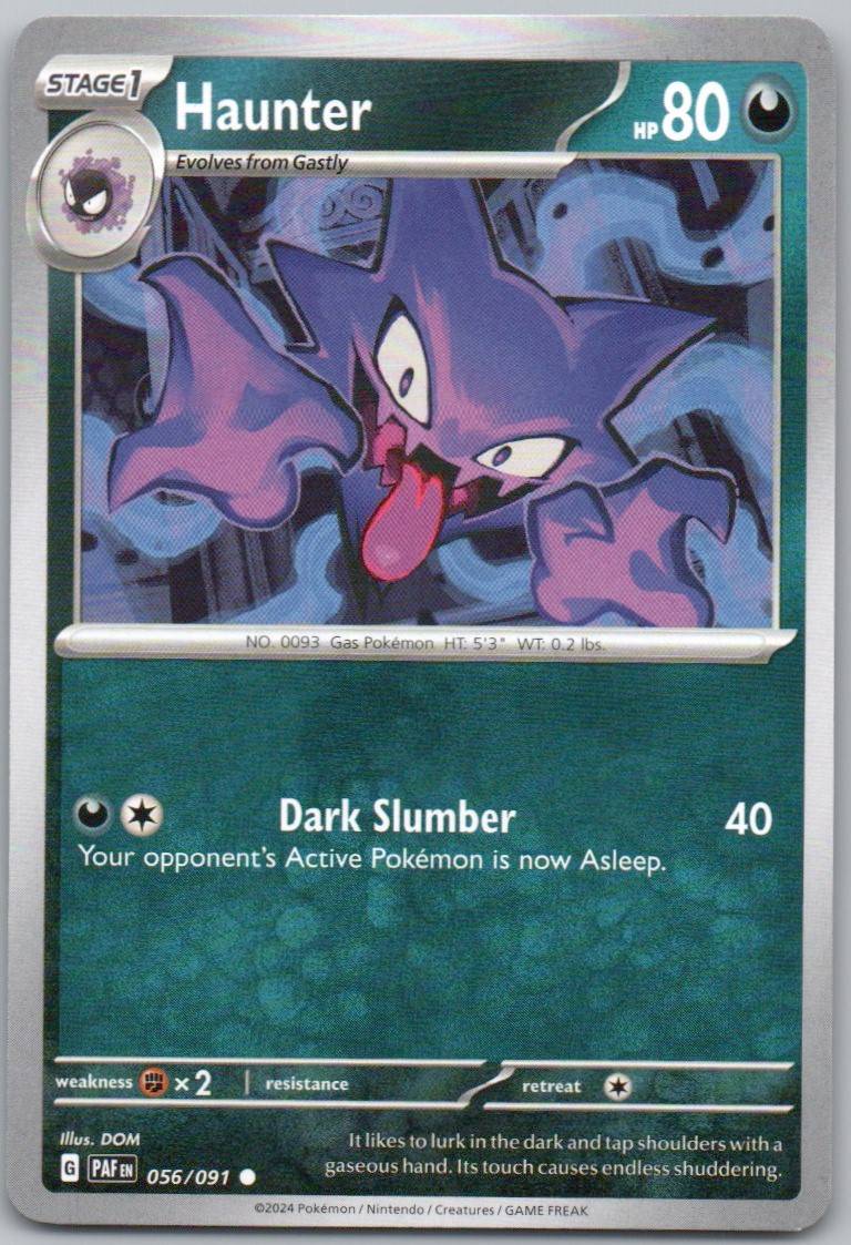Haunter 056 Normal Darkness Card - Paldean Fates