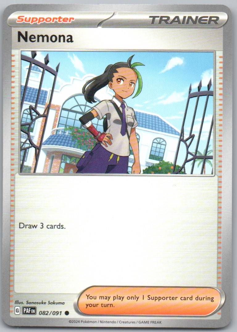 Nemona 082 Normal Trainer Card - Paldean Fates