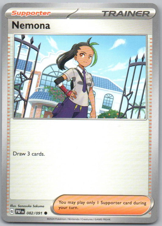 Nemona 082 Normal Trainer Card - Paldean Fates