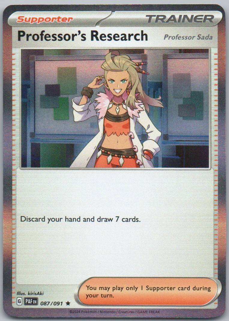 Professor's Research (Professor Sada) 087 Holo Trainer Card - Paldean Fates