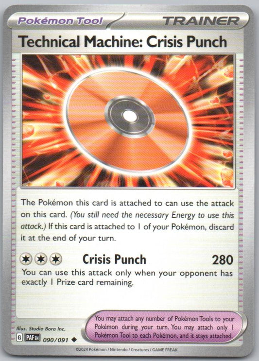 Technical Machine: Crisis Punch 090 Normal Trainer Card - Paldean Fates