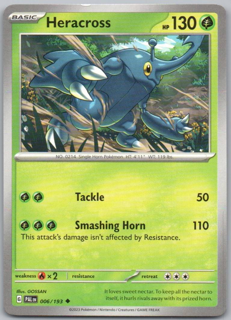 Heracross 006 Normal Grass Card - Paldea Evolved