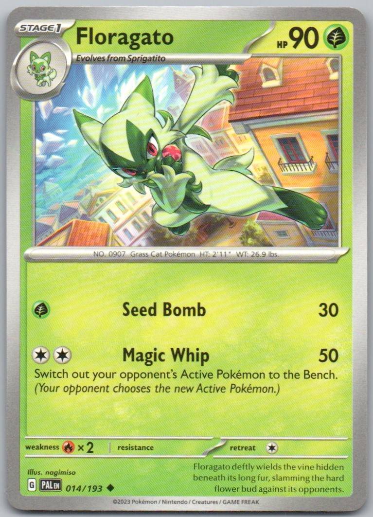 Floragato 014 Normal Grass Card - Paldea Evolved