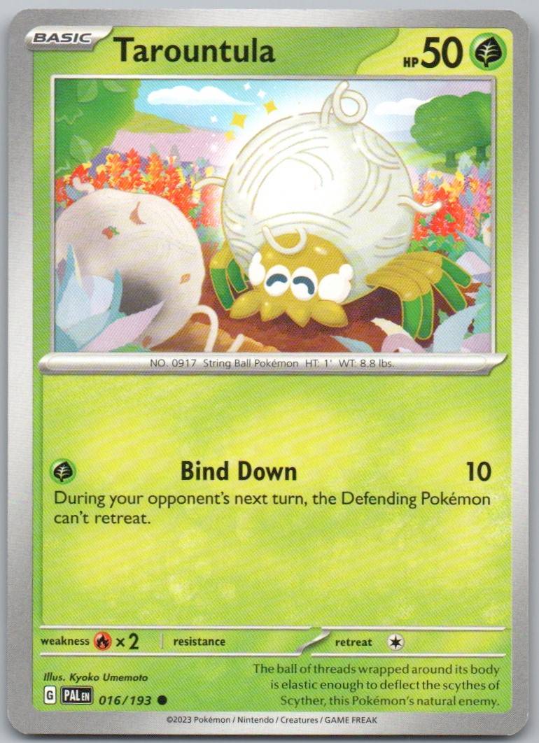 Tarountula 016 Normal Grass Card - Paldea Evolved