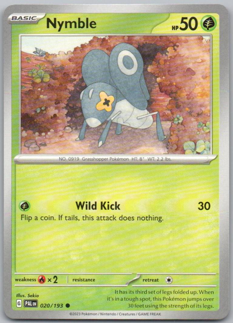 Nymble 020 Normal Grass Card - Paldea Evolved