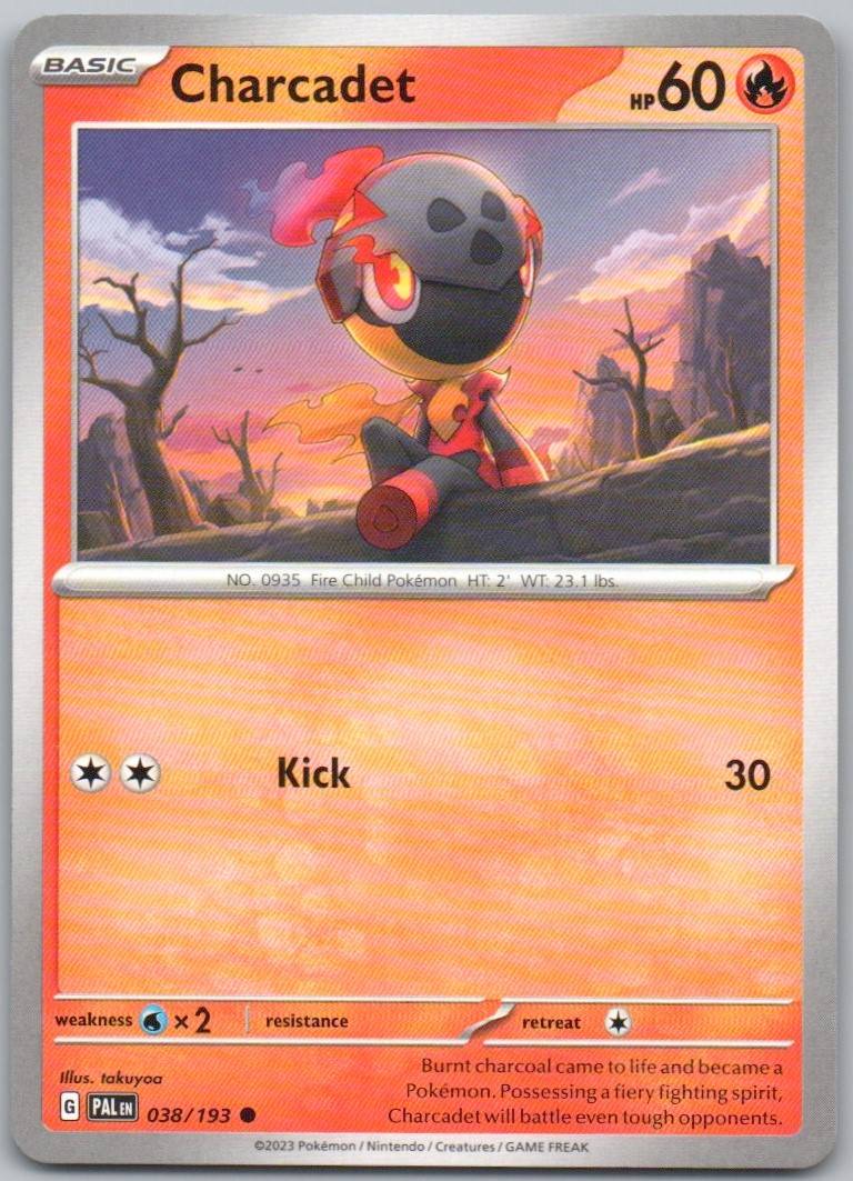 Charcadet 038 Normal Fire Card - Paldea Evolved