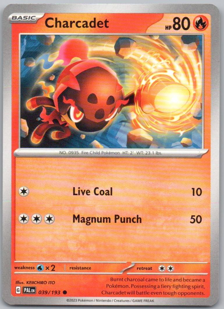 Charcadet 039 Normal Fire Card - Paldea Evolved