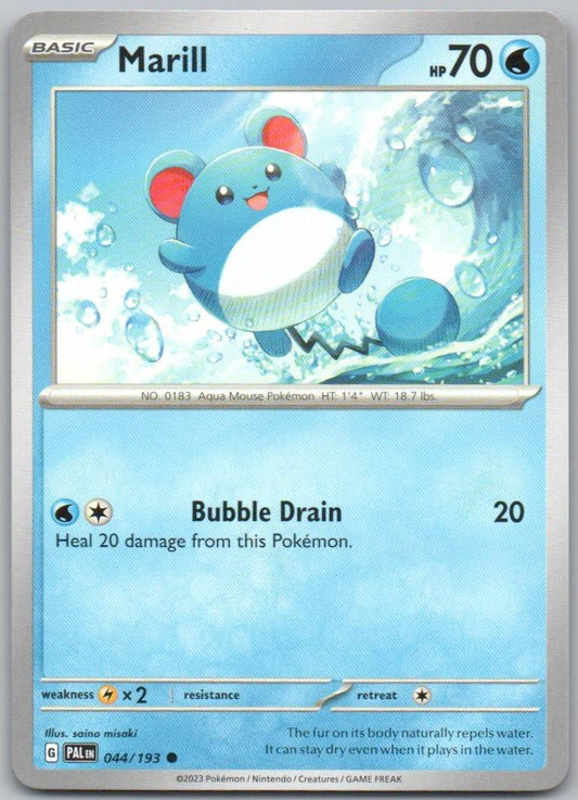 Marill 044 Normal Water Card - Paldea Evolved