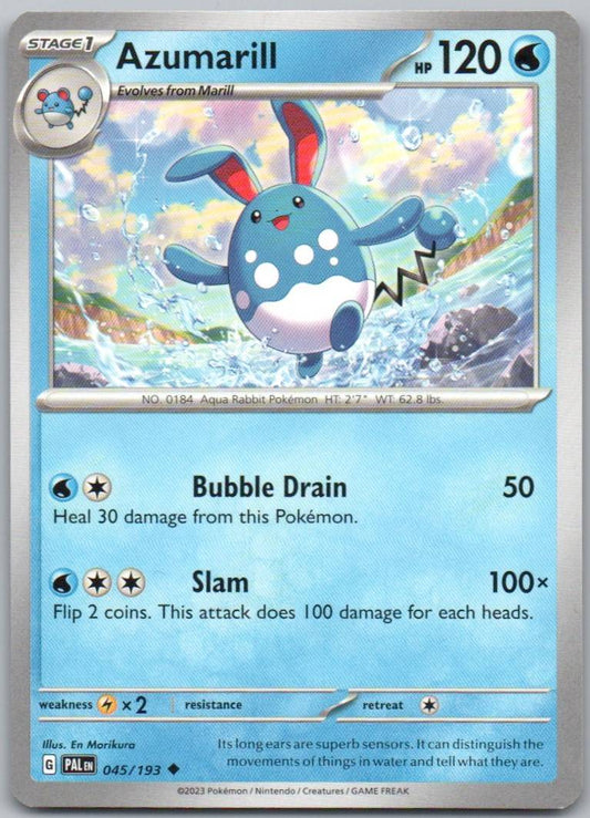 Azumarill 045 Normal Water Card - Paldea Evolved