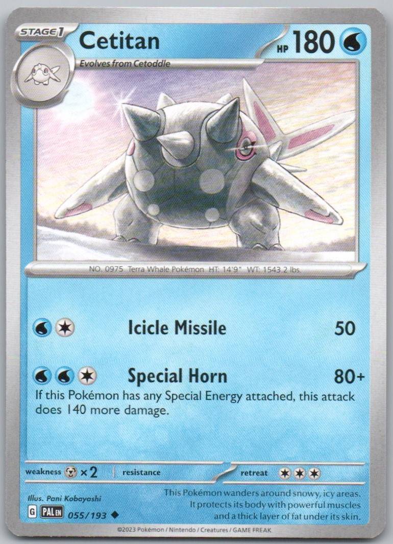 Cetitan 055 Normal Water Card - Paldea Evolved