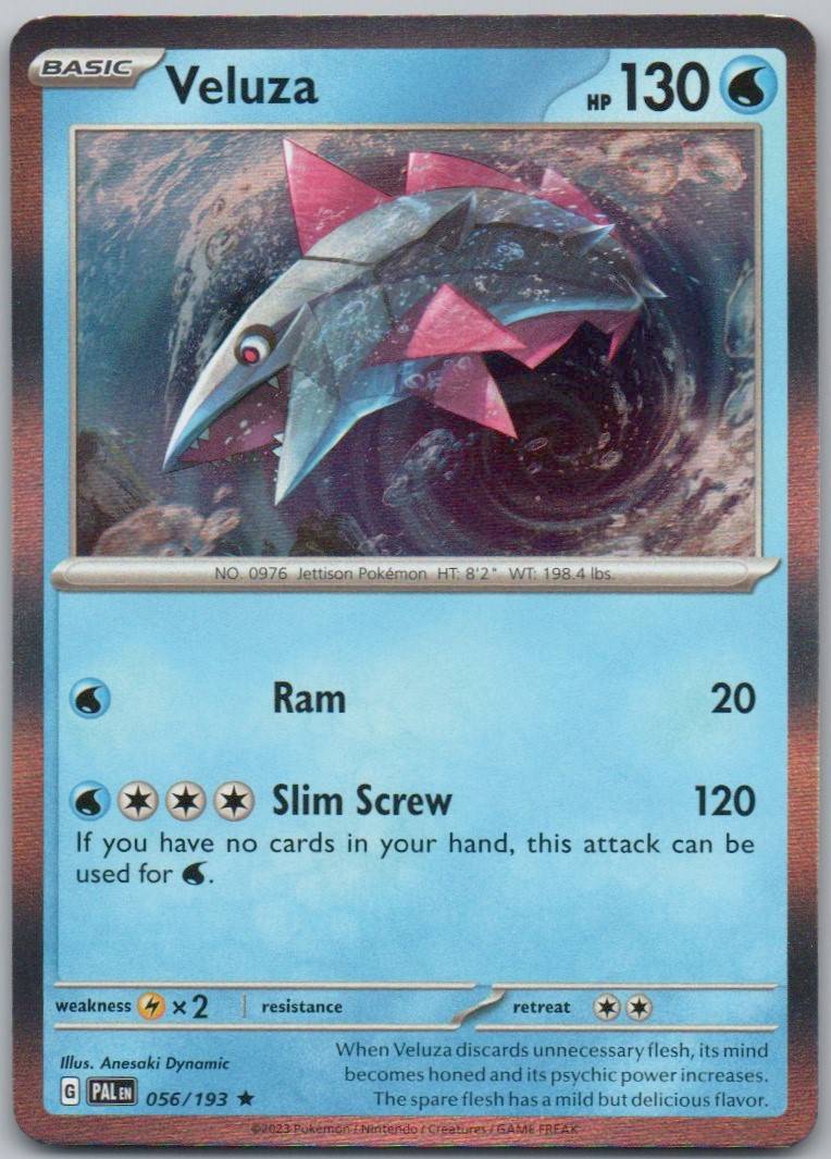 Veluza 056 Holo Water Card - Paldea Evolved