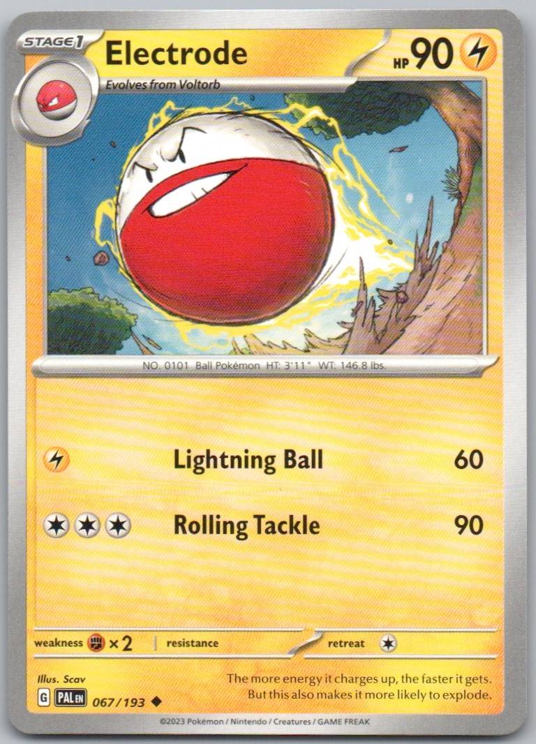 Electrode 067 Normal Lightning Card - Paldea Evolved