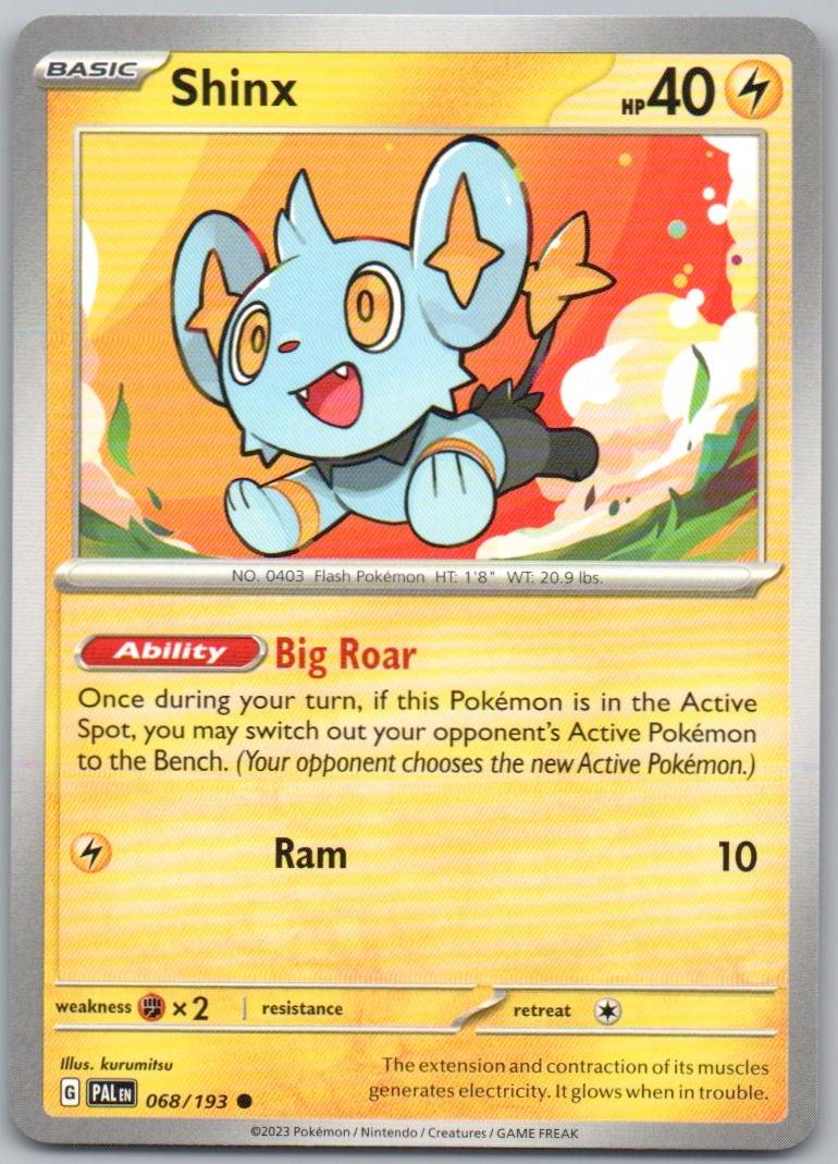 Shinx 068 Normal Lightning Card - Paldea Evolved