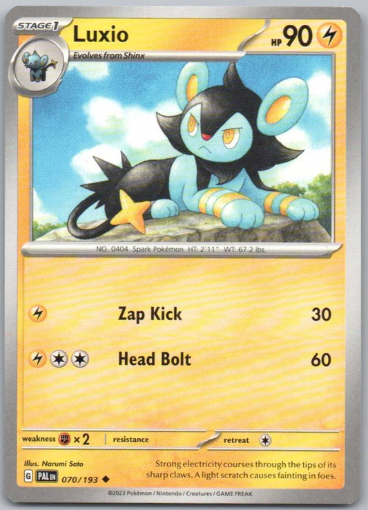 Luxio 070 Normal Lightning Card - Paldea Evolved