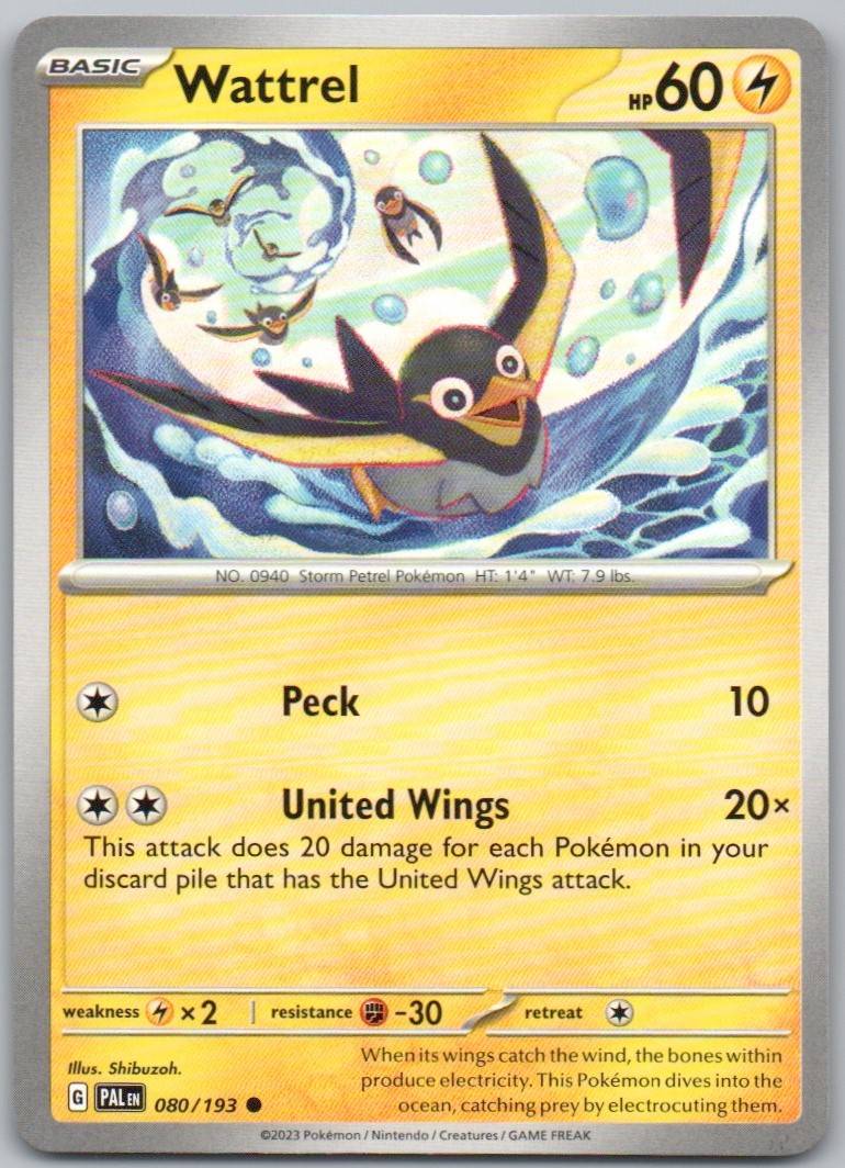 Wattrel 080 Normal Lightning Card - Paldea Evolved