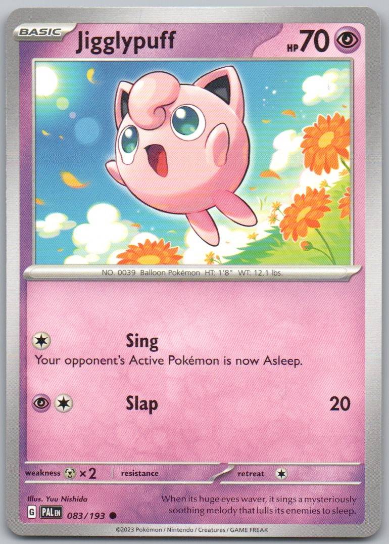 Jigglypuff 083 Normal Psychic Card - Paldea Evolved