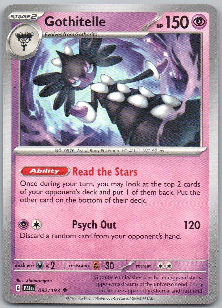 Gothitelle 092 Normal Psychic Card - Paldea Evolved