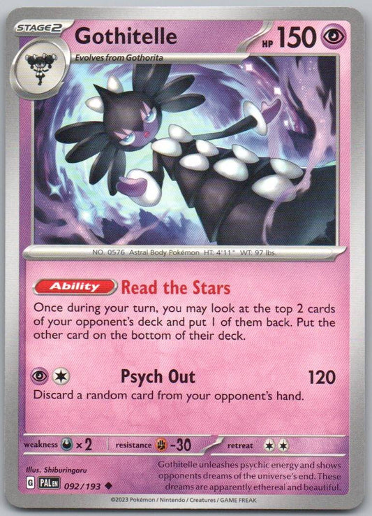 Gothitelle 092 Normal Psychic Card - Paldea Evolved