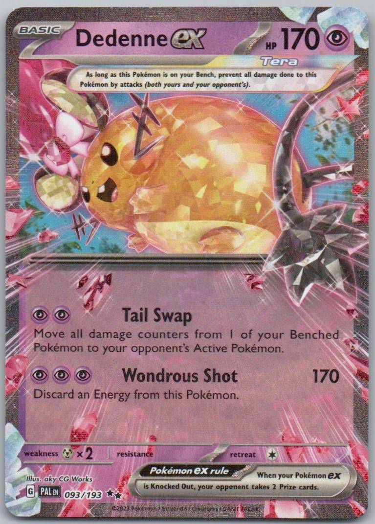 Dedenne EX 093 Holo Psychic Card - Paldea Evolved