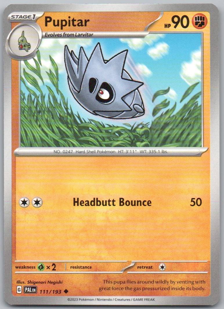 Pupitar 111 Normal Fighting Card - Paldea Evolved