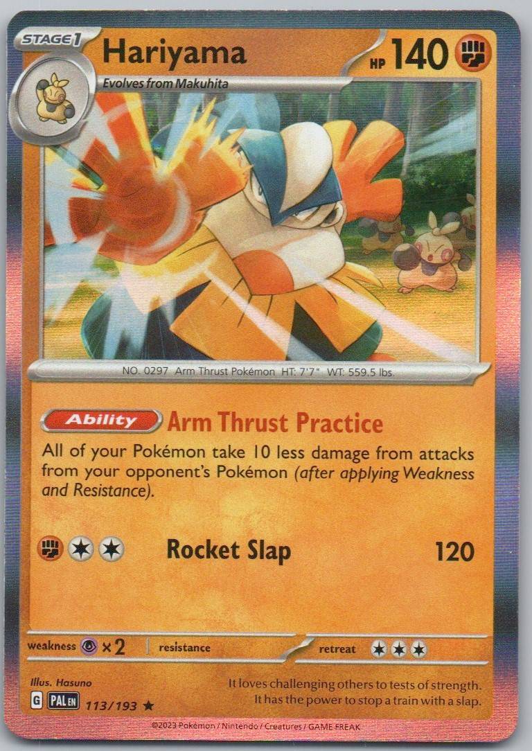 Hariyama 113 Holo Fighting Card - Paldea Evolved